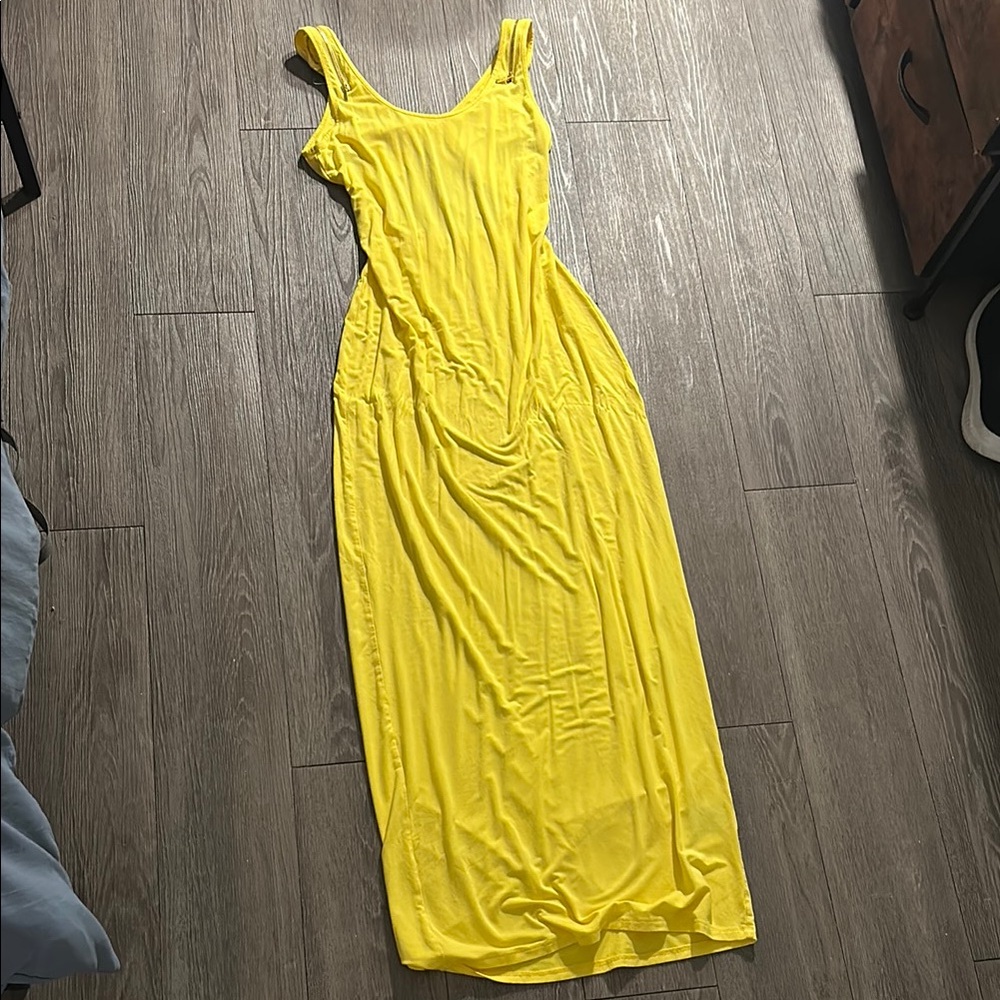 Yellow Sleeveless Maxi Dress - BEBE